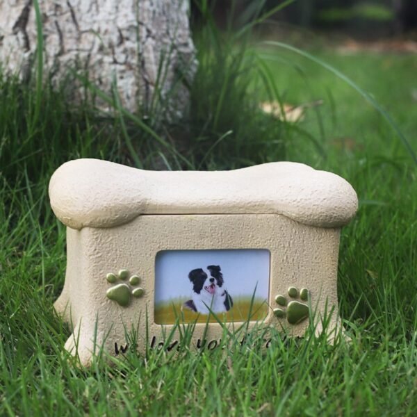 Resin pet cinerary casket puppy cat souvenir box